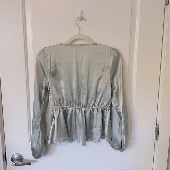 Abercrombie & Fitch Satin Blouse, Small, Green - Picture 3 of 4